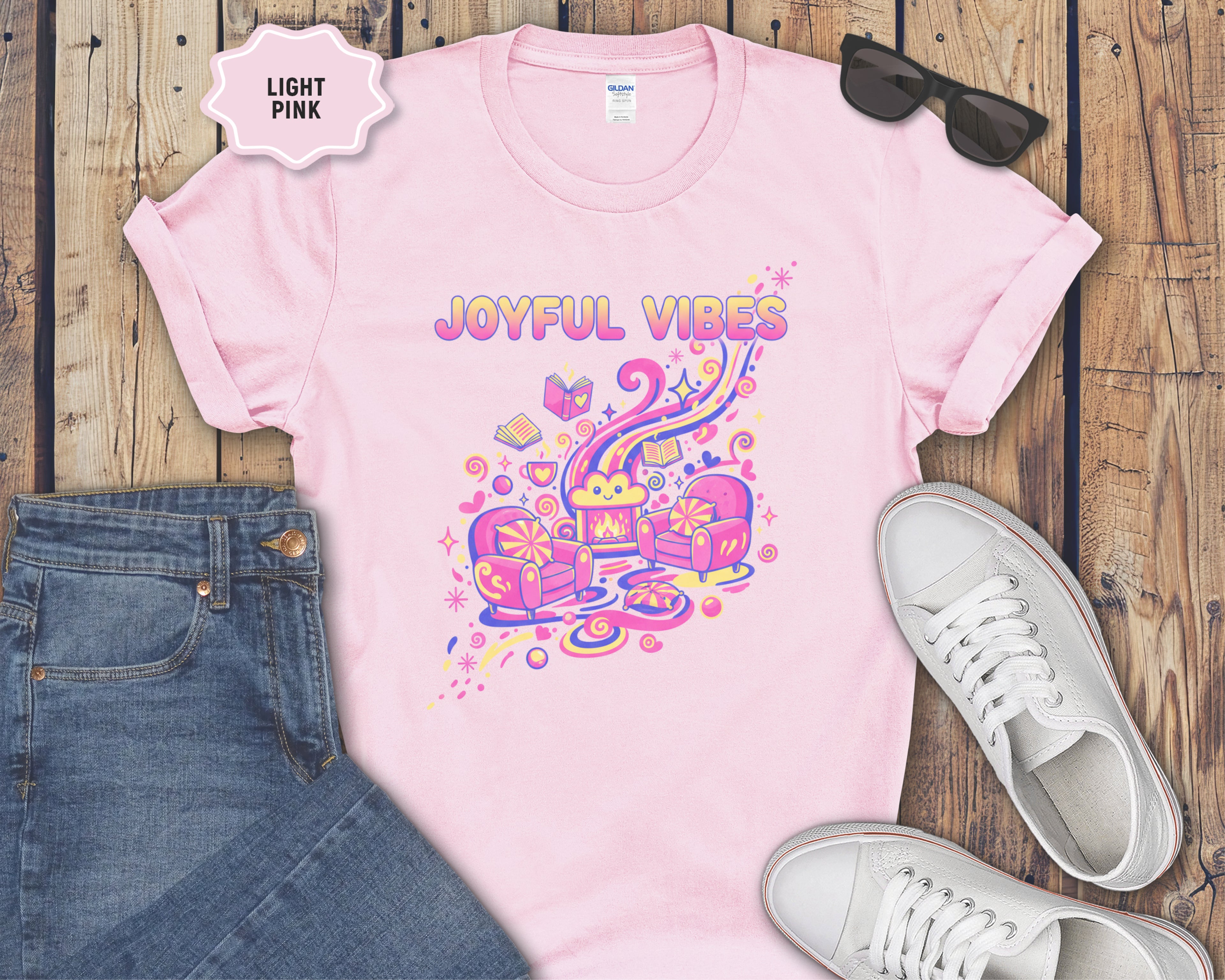 Joyful Vibes graphic T-Shirt