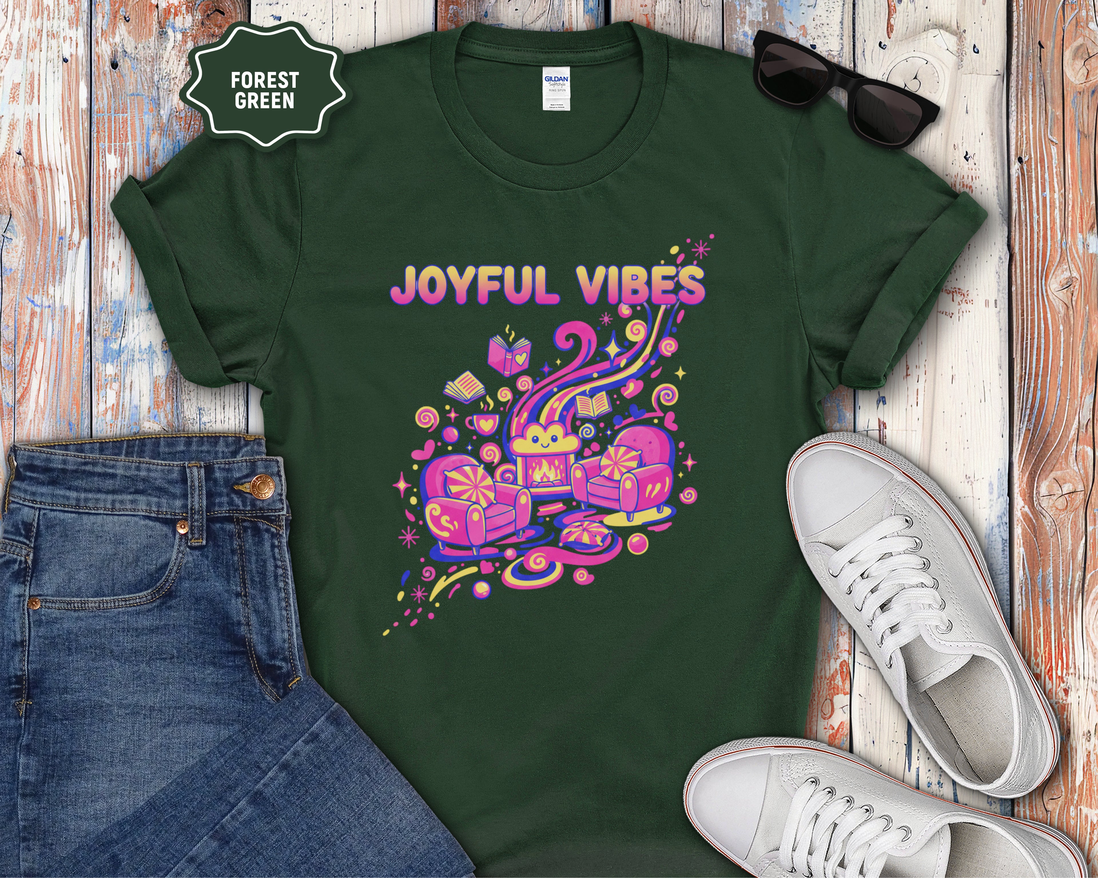 Joyful Vibes graphic T-Shirt