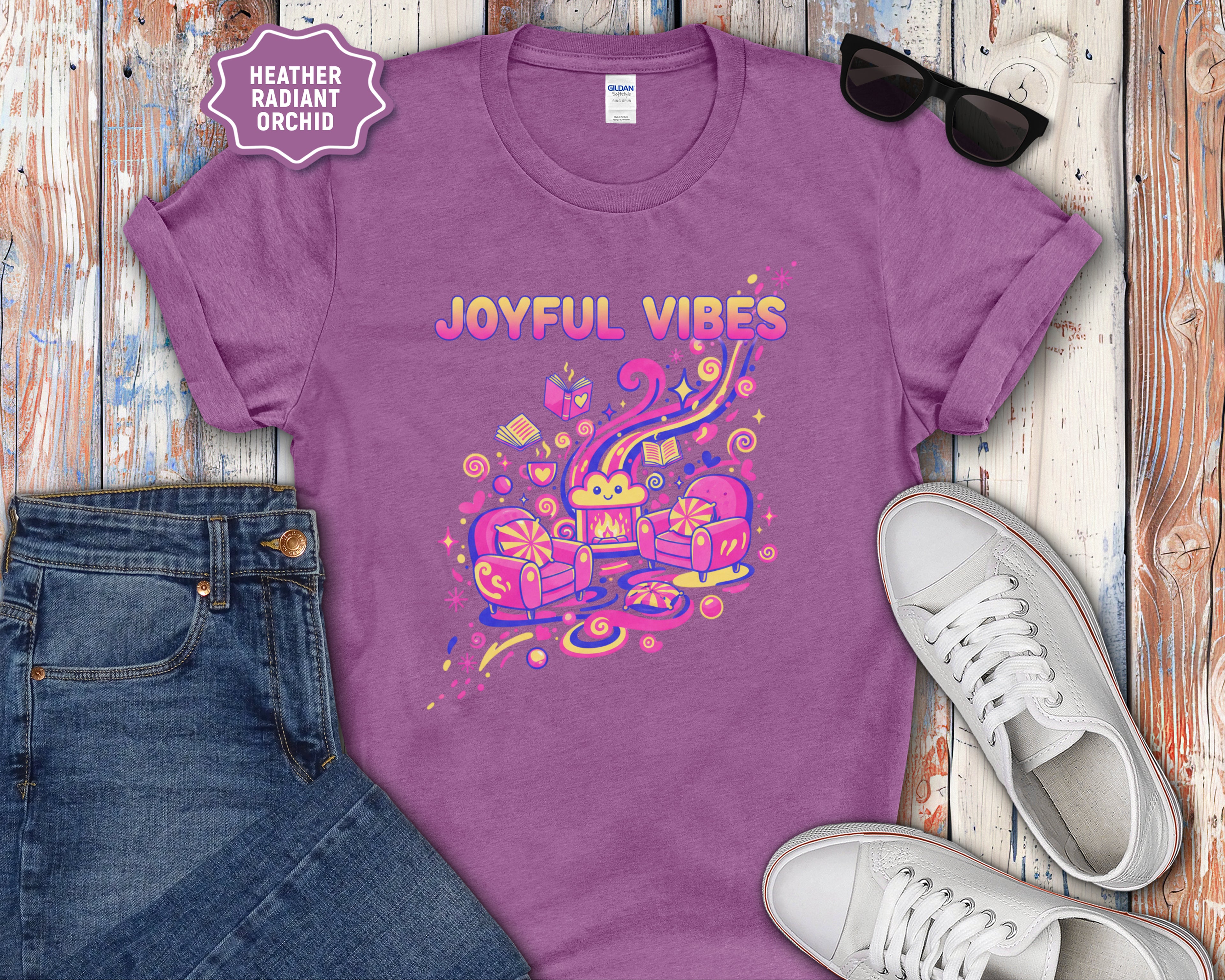 Joyful Vibes graphic T-Shirt