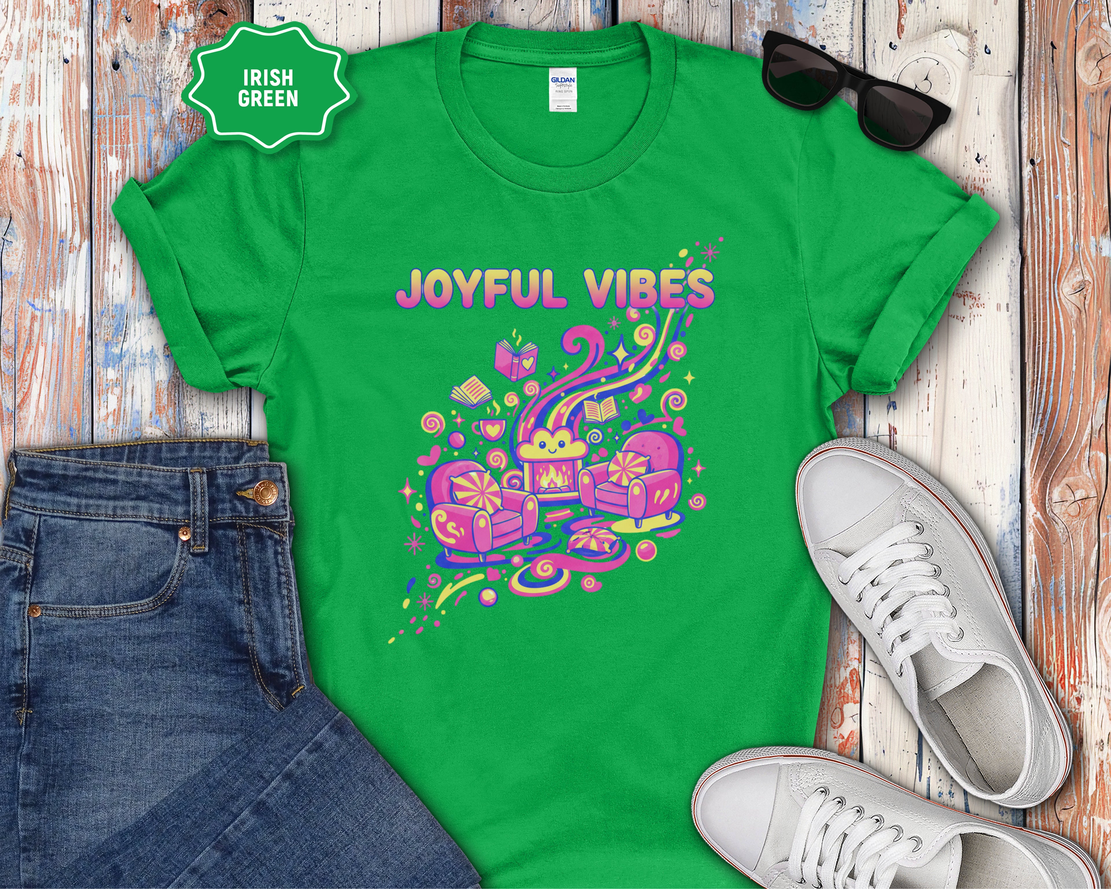 Joyful Vibes graphic T-Shirt