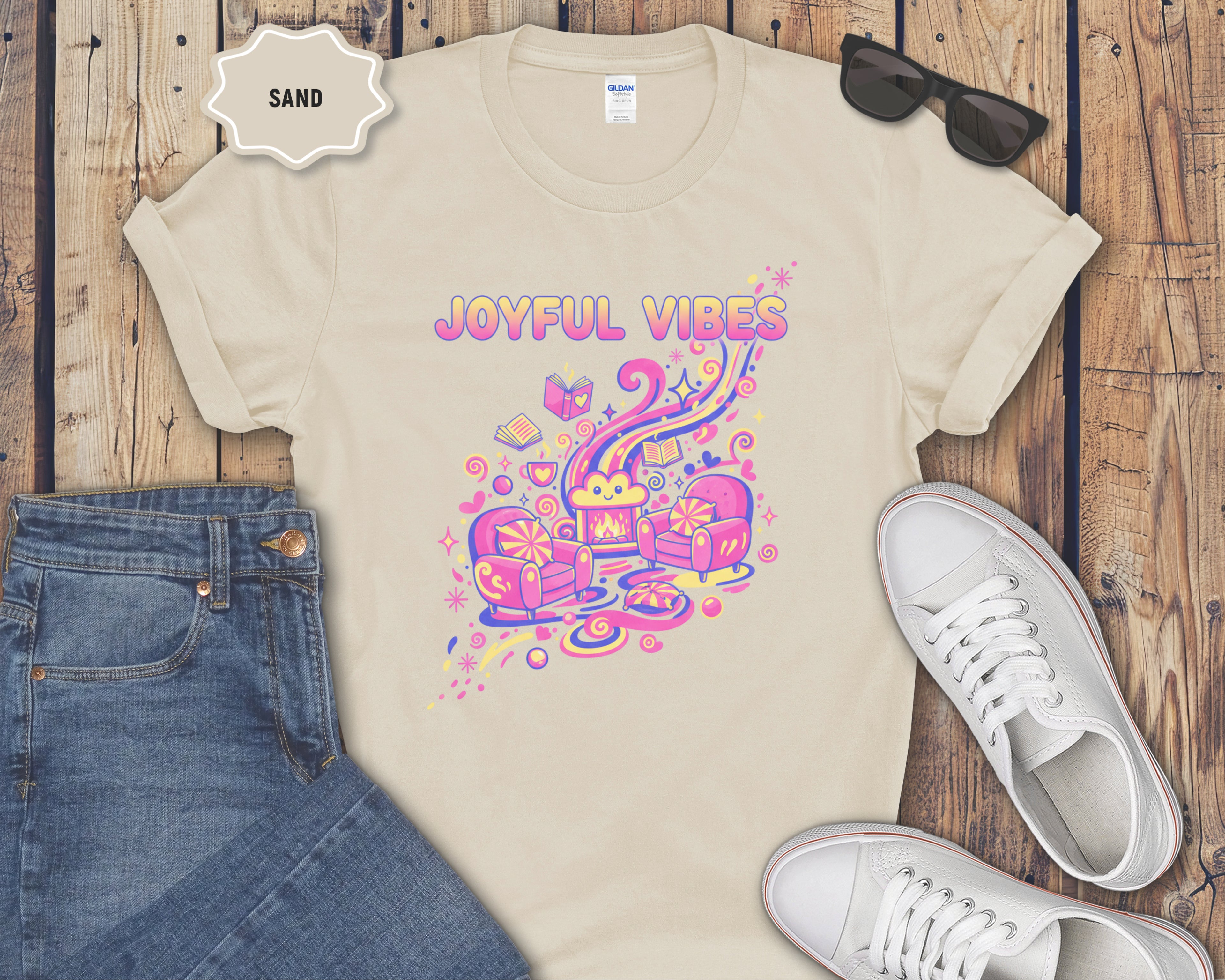 Joyful Vibes graphic T-Shirt