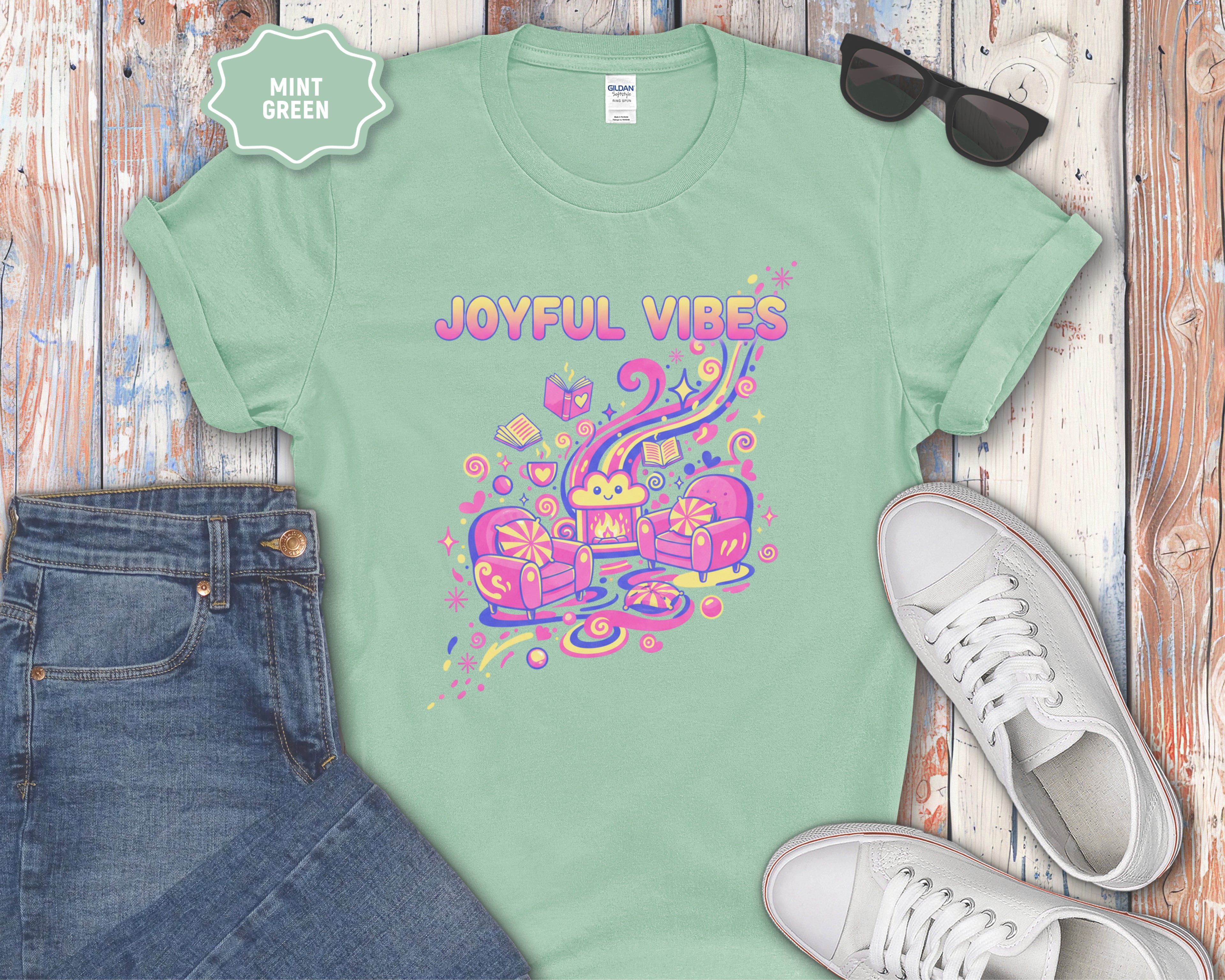 Joyful Vibes graphic T-Shirt