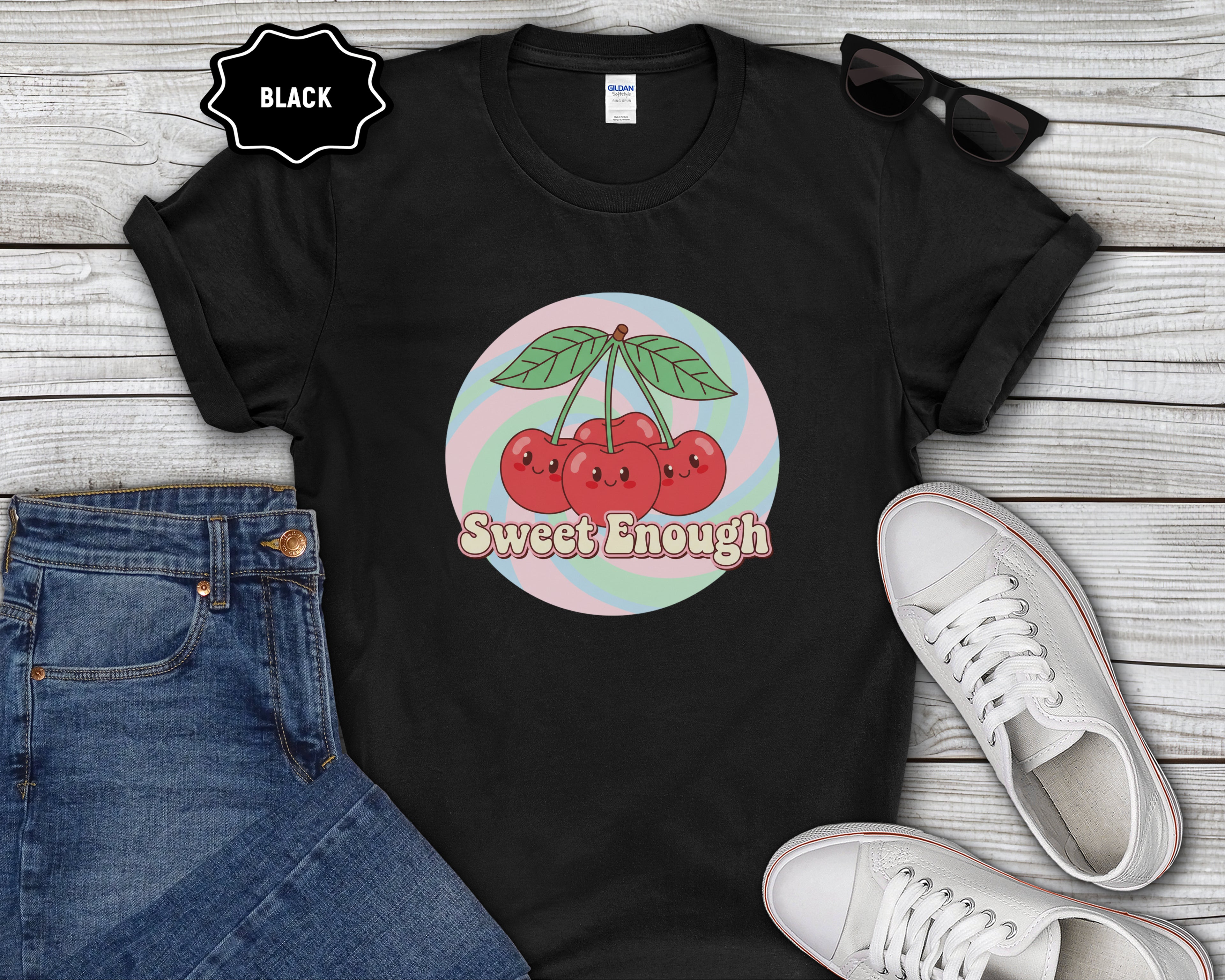 Sweet Enough cherries graphic T-Shirt