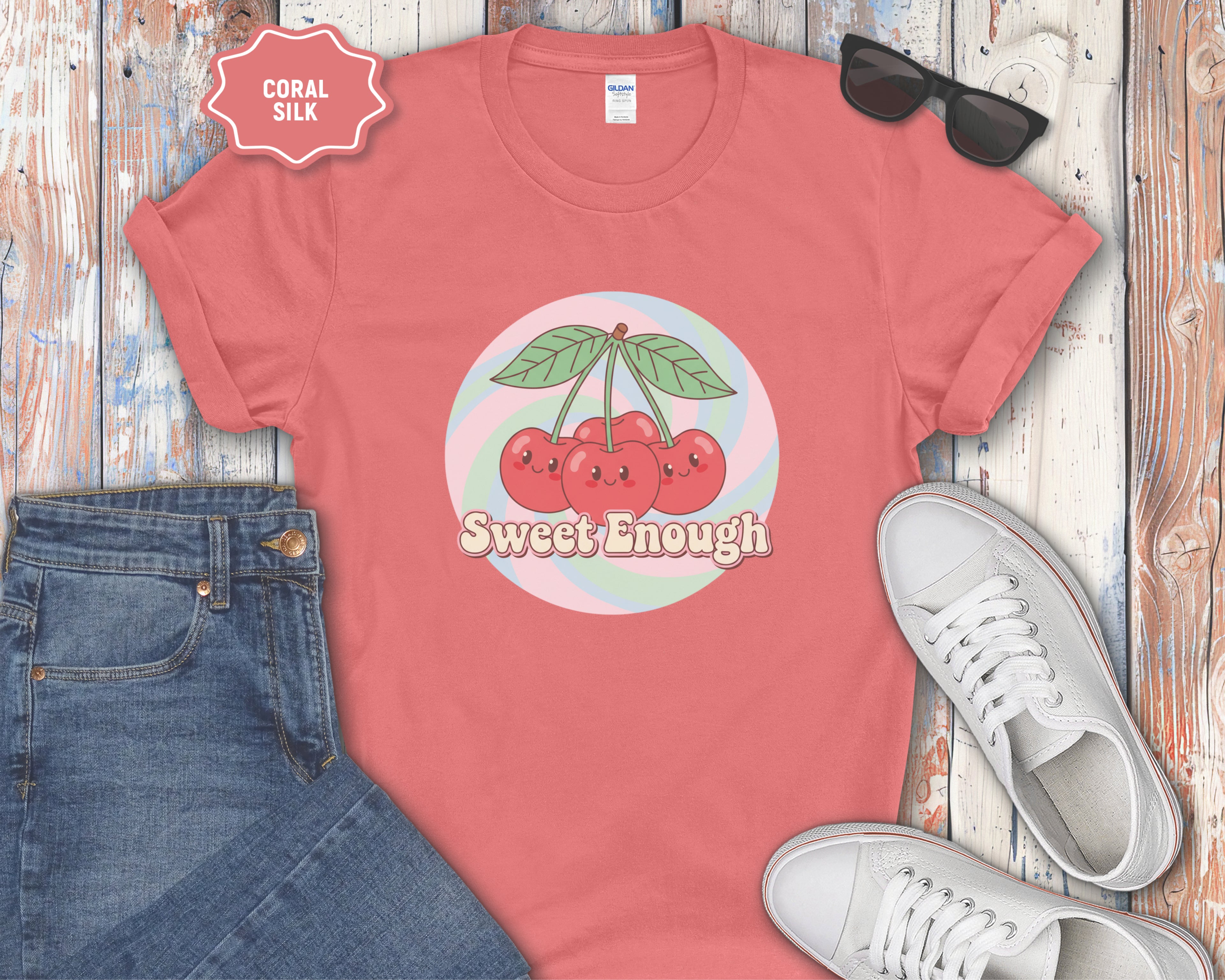 Sweet Enough cherries graphic T-Shirt
