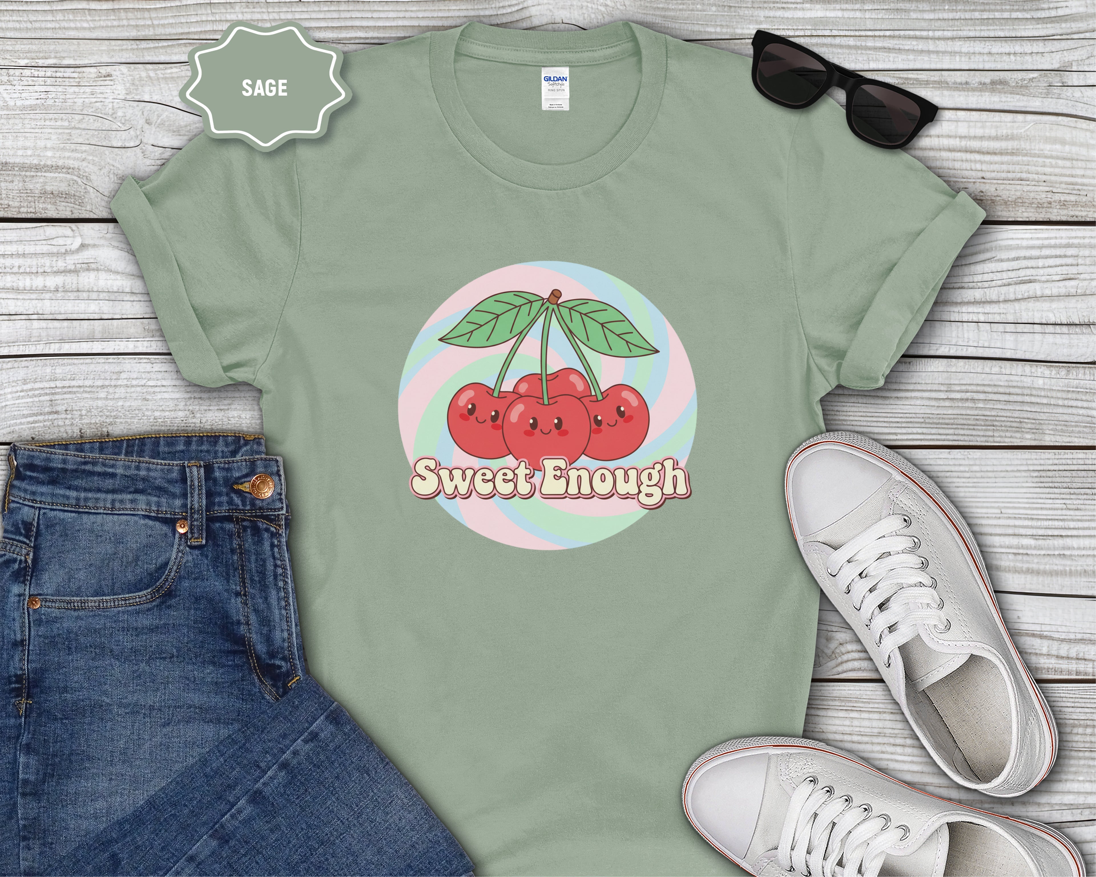 Sweet Enough cherries graphic T-Shirt