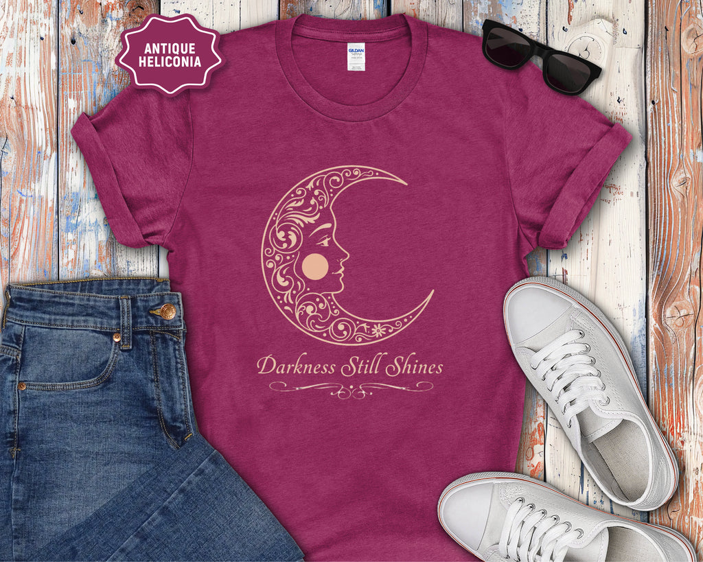 Floral Crescent Moon T-Shirt
