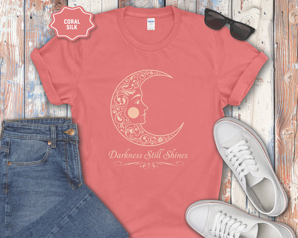 Floral Crescent Moon T-Shirt