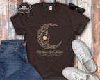Floral Crescent Moon T-Shirt