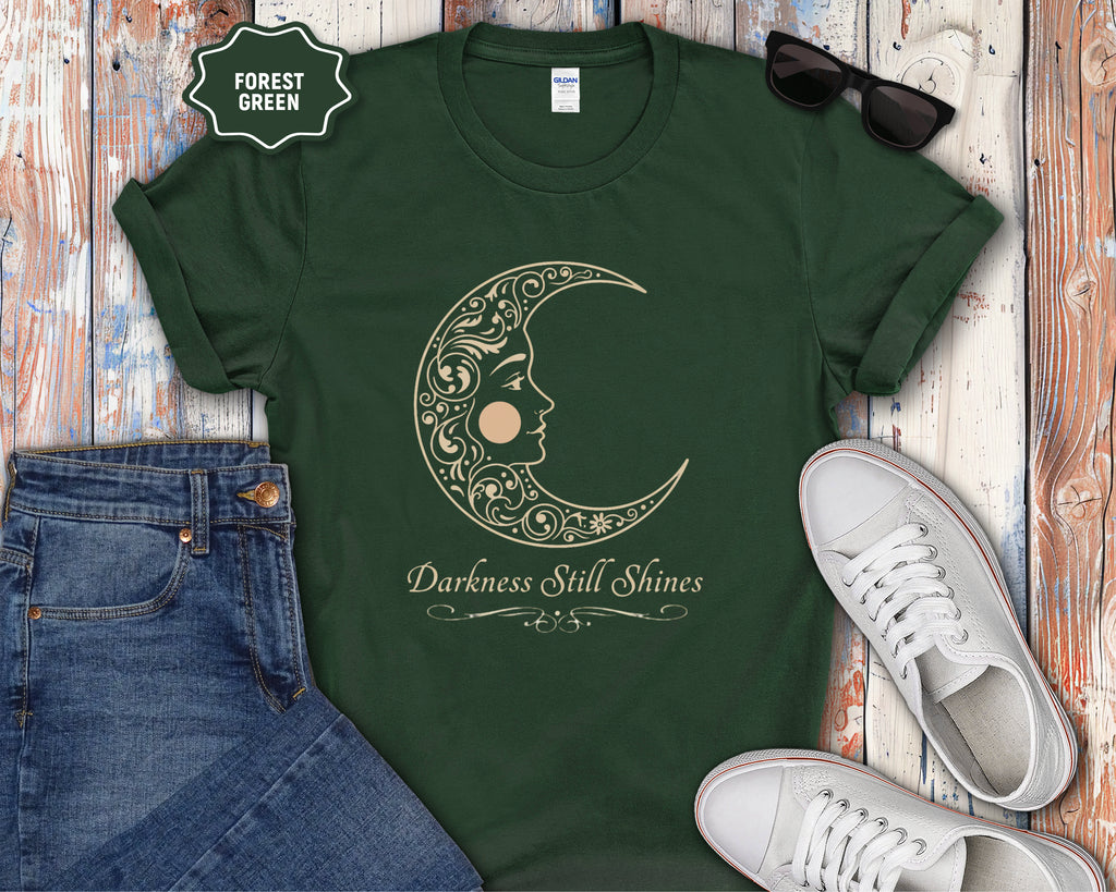 Floral Crescent Moon T-Shirt