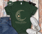 Floral Crescent Moon T-Shirt
