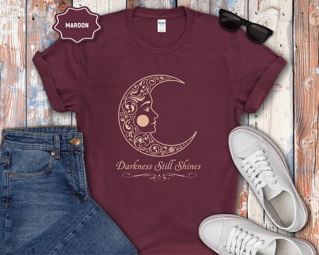 Floral Crescent Moon T-Shirt
