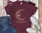 Floral Crescent Moon T-Shirt