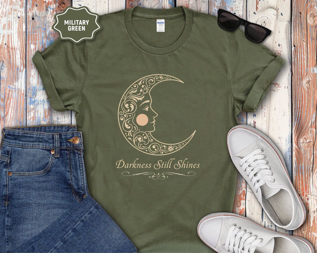 Floral Crescent Moon T-Shirt