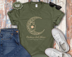 Floral Crescent Moon T-Shirt