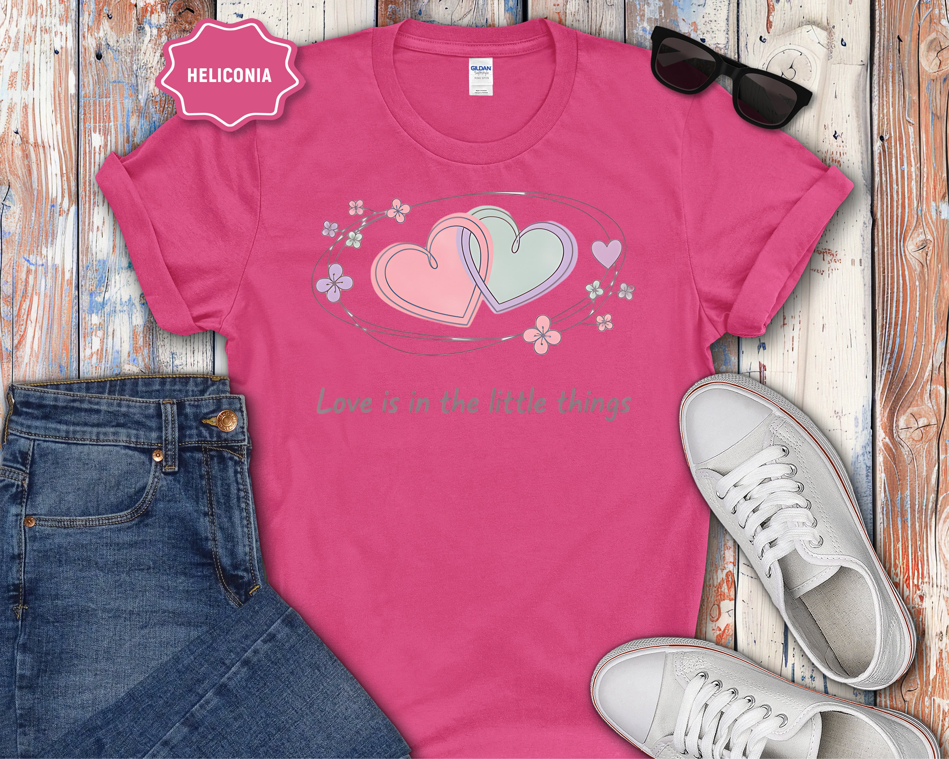 Interlocking Hearts Love Is in the Little Things T-Shirt