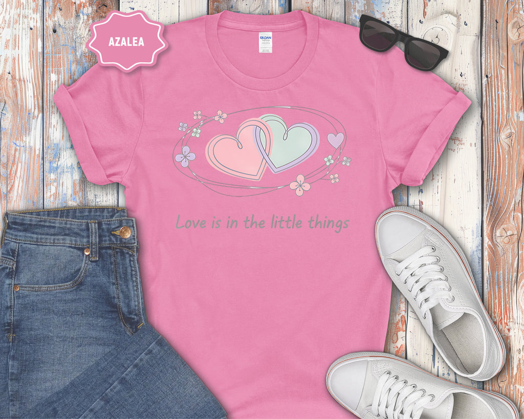 Interlocking Hearts Love Is in the Little Things T-Shirt