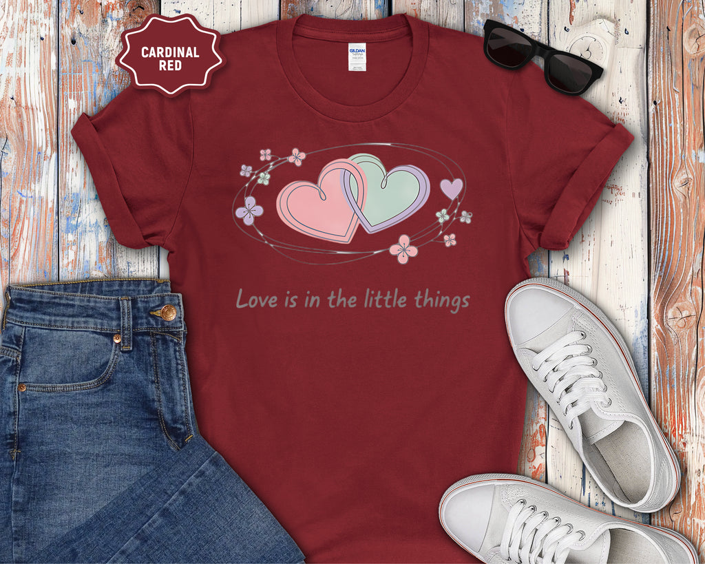 Interlocking Hearts Love Is in the Little Things T-Shirt