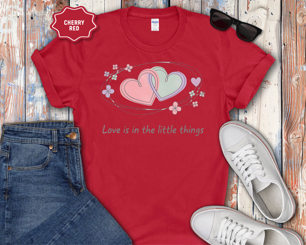 Interlocking Hearts Love Is in the Little Things T-Shirt