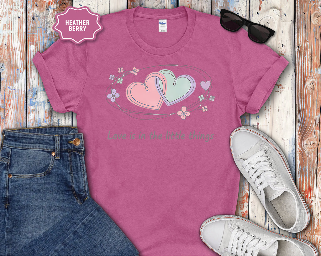 Interlocking Hearts Love Is in the Little Things T-Shirt