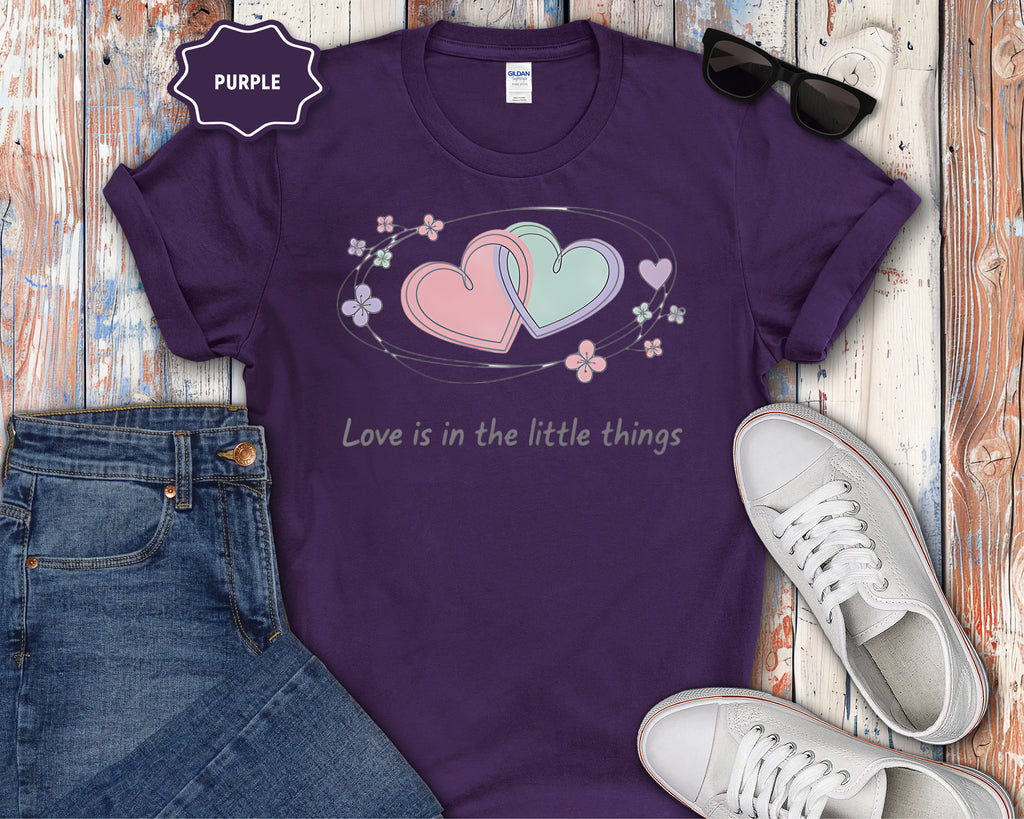 Interlocking Hearts Love Is in the Little Things T-Shirt