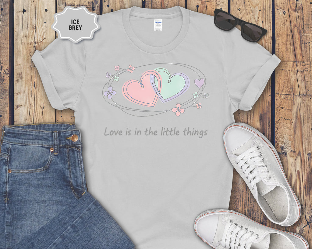 Interlocking Hearts Love Is in the Little Things T-Shirt