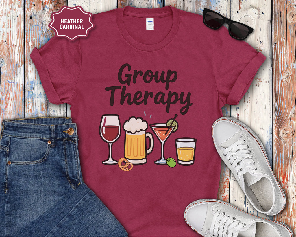 Group Therapy Alcohol Funny Mental Health T-Shirt