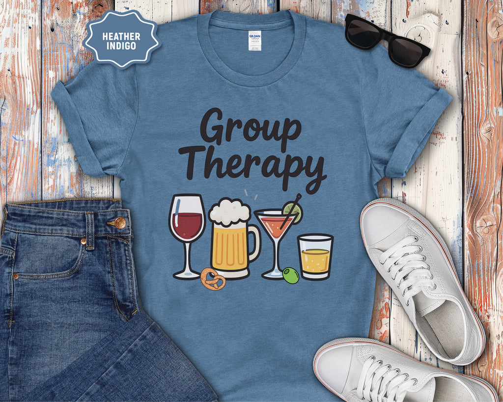 Group Therapy Alcohol Funny Mental Health T-Shirt