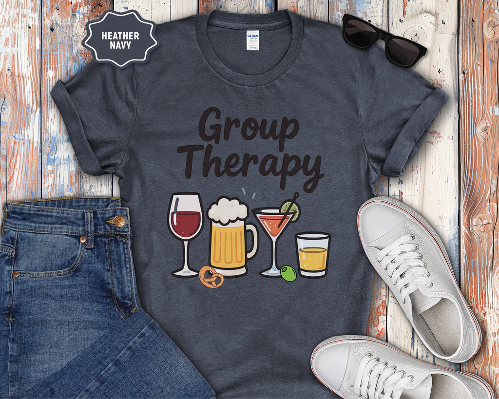 Group Therapy Alcohol Funny Mental Health T-Shirt