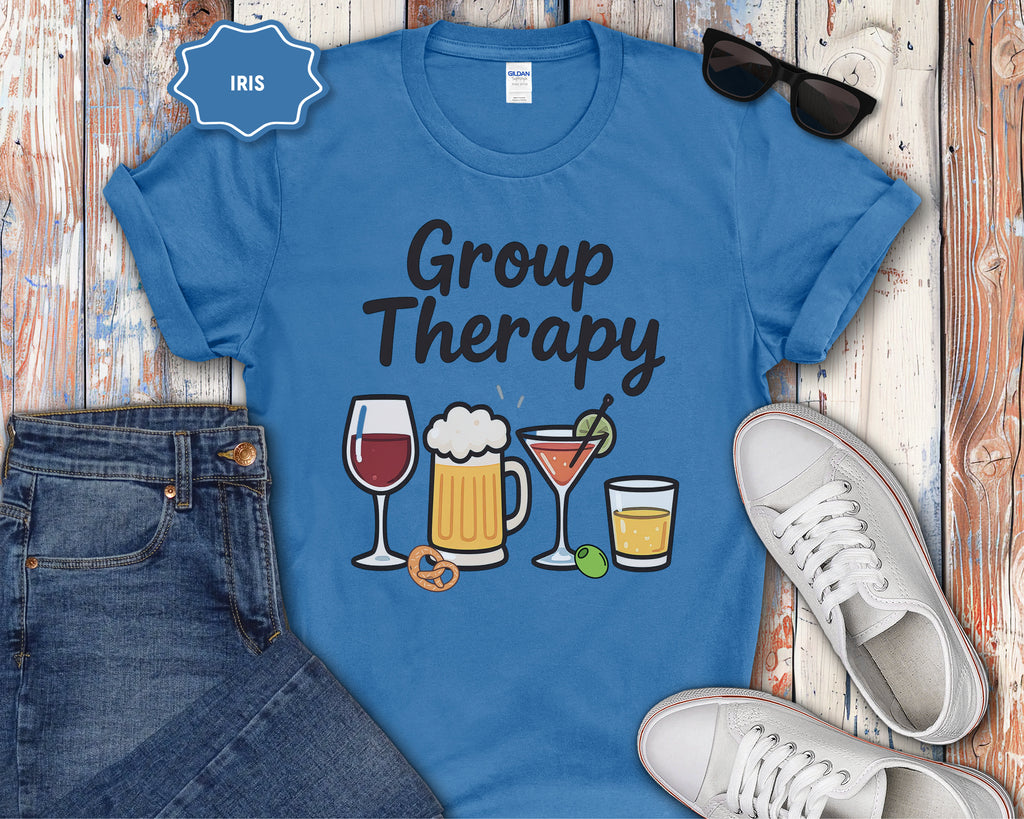 Group Therapy Alcohol Funny Mental Health T-Shirt