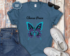 Choose Peace Butterfly Mental Health T-Shirt