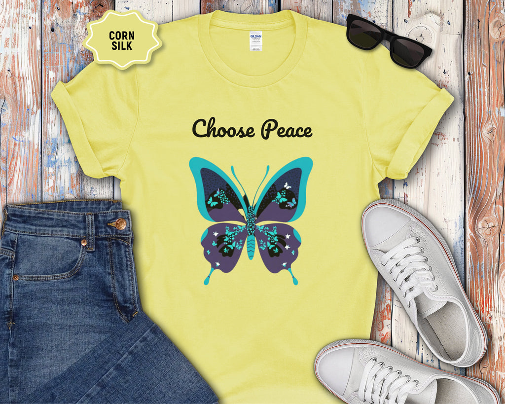 Choose Peace Butterfly Mental Health T-Shirt