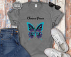 Choose Peace Butterfly Mental Health T-Shirt