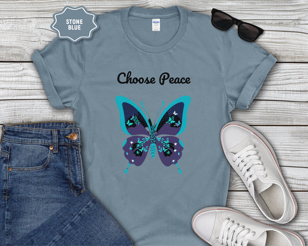 Choose Peace Butterfly Mental Health T-Shirt