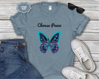 Choose Peace Butterfly Mental Health T-Shirt
