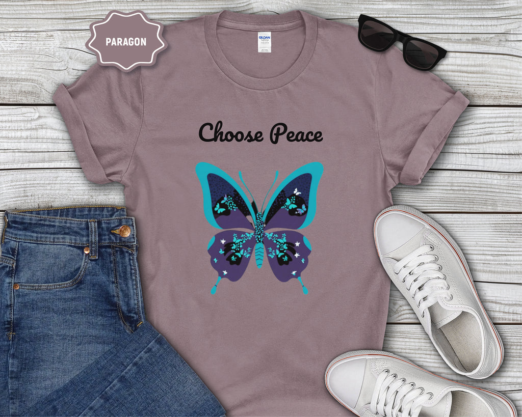 Choose Peace Butterfly Mental Health T-Shirt