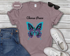 Choose Peace Butterfly Mental Health T-Shirt