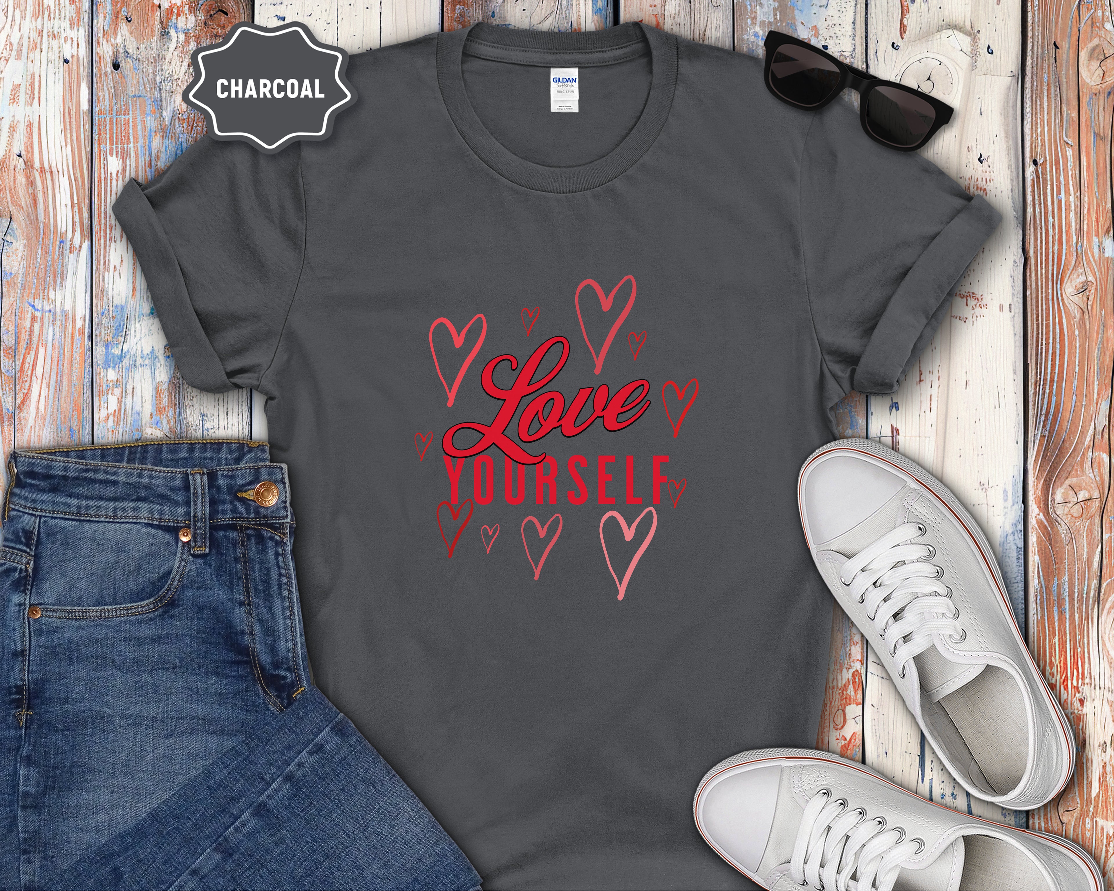 Love Yourself Hearts T-Shirt