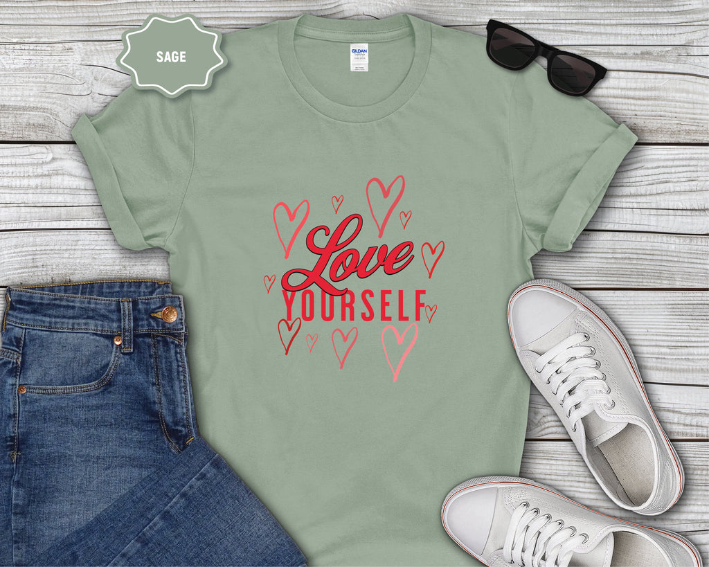 Love Yourself Hearts T-Shirt