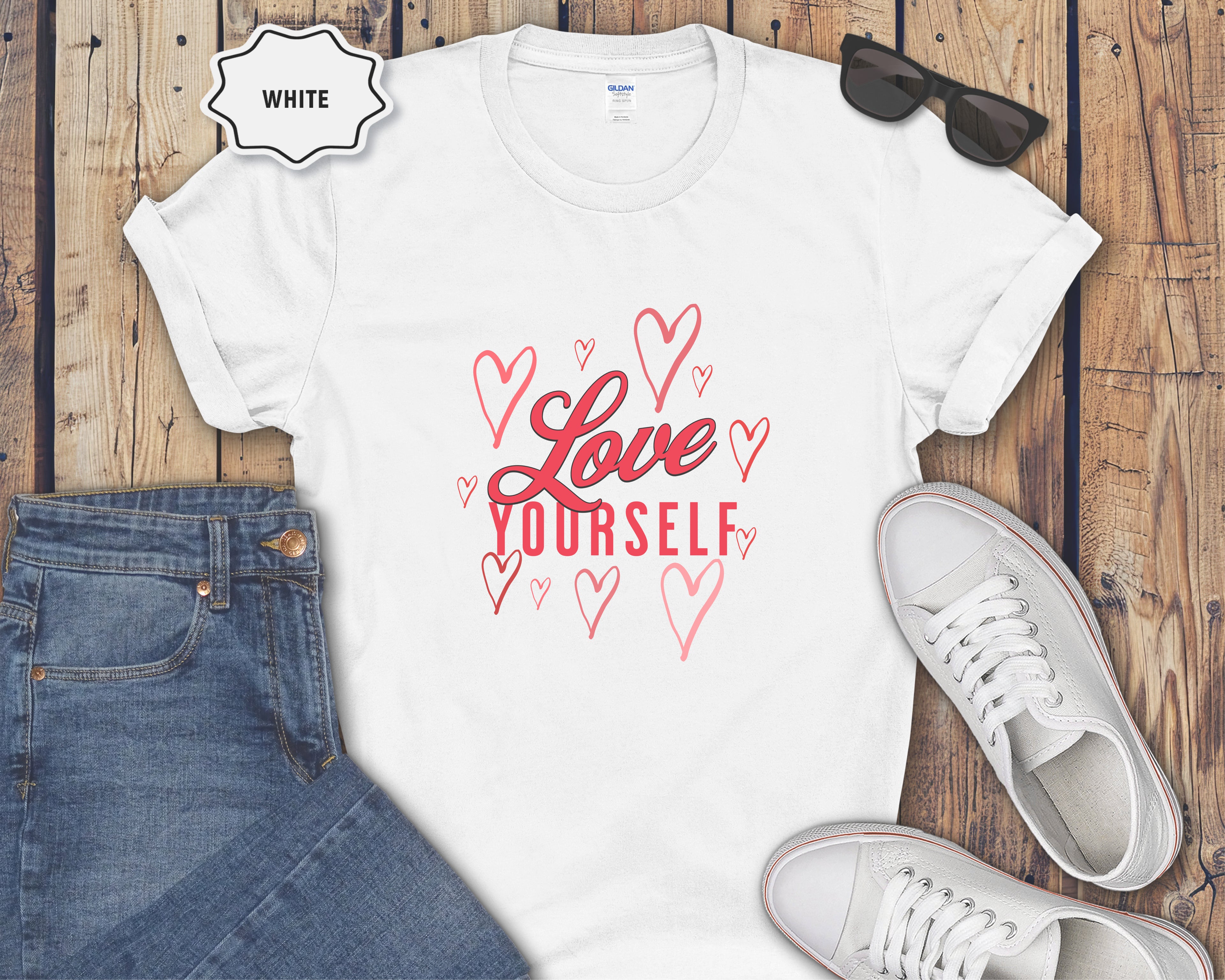 Love Yourself Hearts T-Shirt