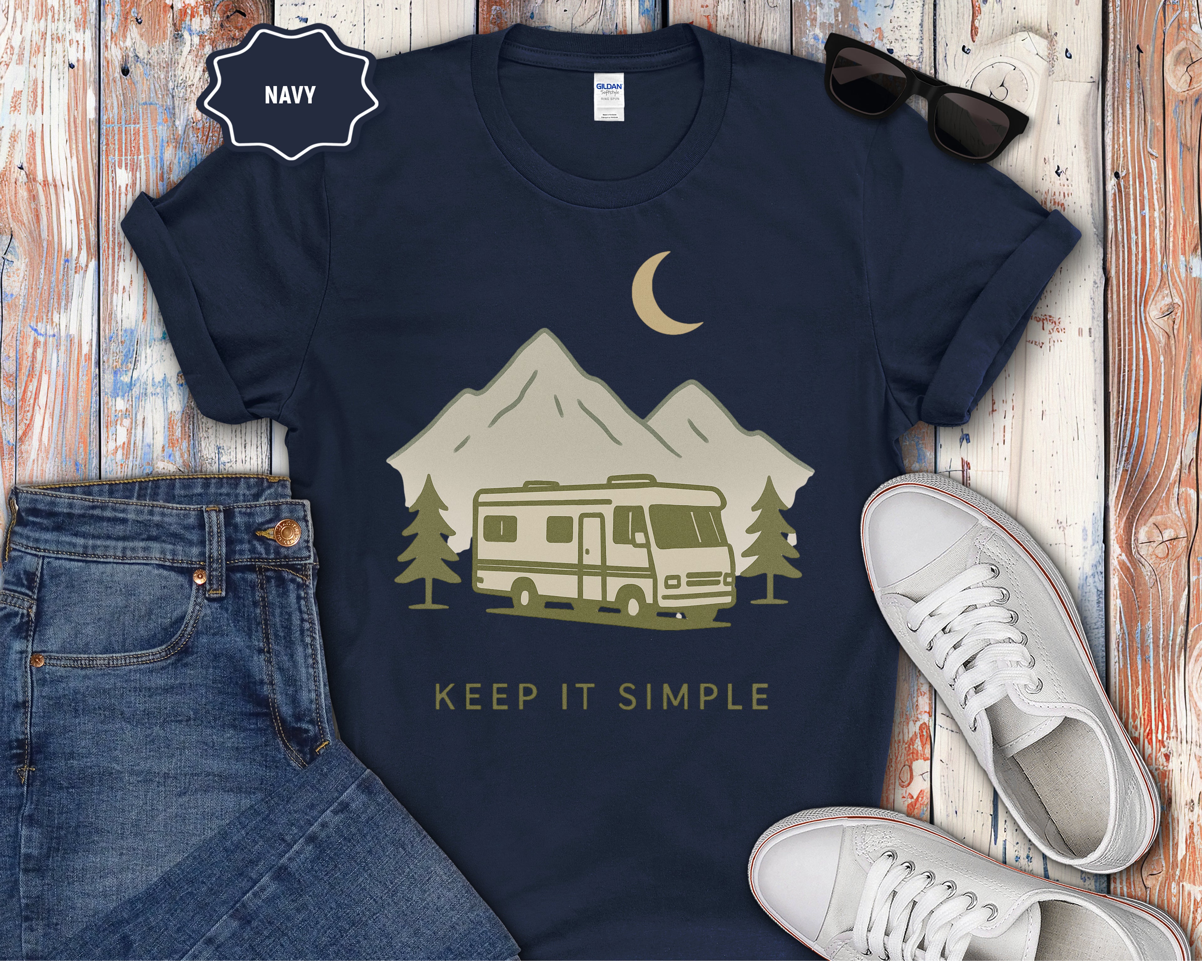 Class A RV Camping Keep It Simple T-Shirt