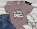 Roam Far Wander Wide Class A RV Motorhome T-Shirt