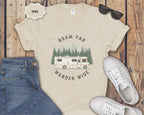 Roam Far Wander Wide Class A RV Motorhome T-Shirt