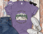 Roam Far Wander Wide Class A RV Motorhome T-Shirt