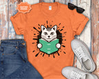 Cat Reading a Book T-Shirt
