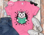 Cat Reading a Book T-Shirt