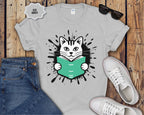 Cat Reading a Book T-Shirt