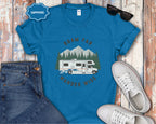 Roam Far Wander Wide Class C RV Motorhome T-Shirt