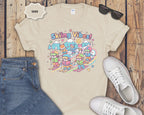 Cute Cartoon Skiers Skiing Vibes T-Shirt