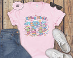 Cute Cartoon Skiers Skiing Vibes T-Shirt