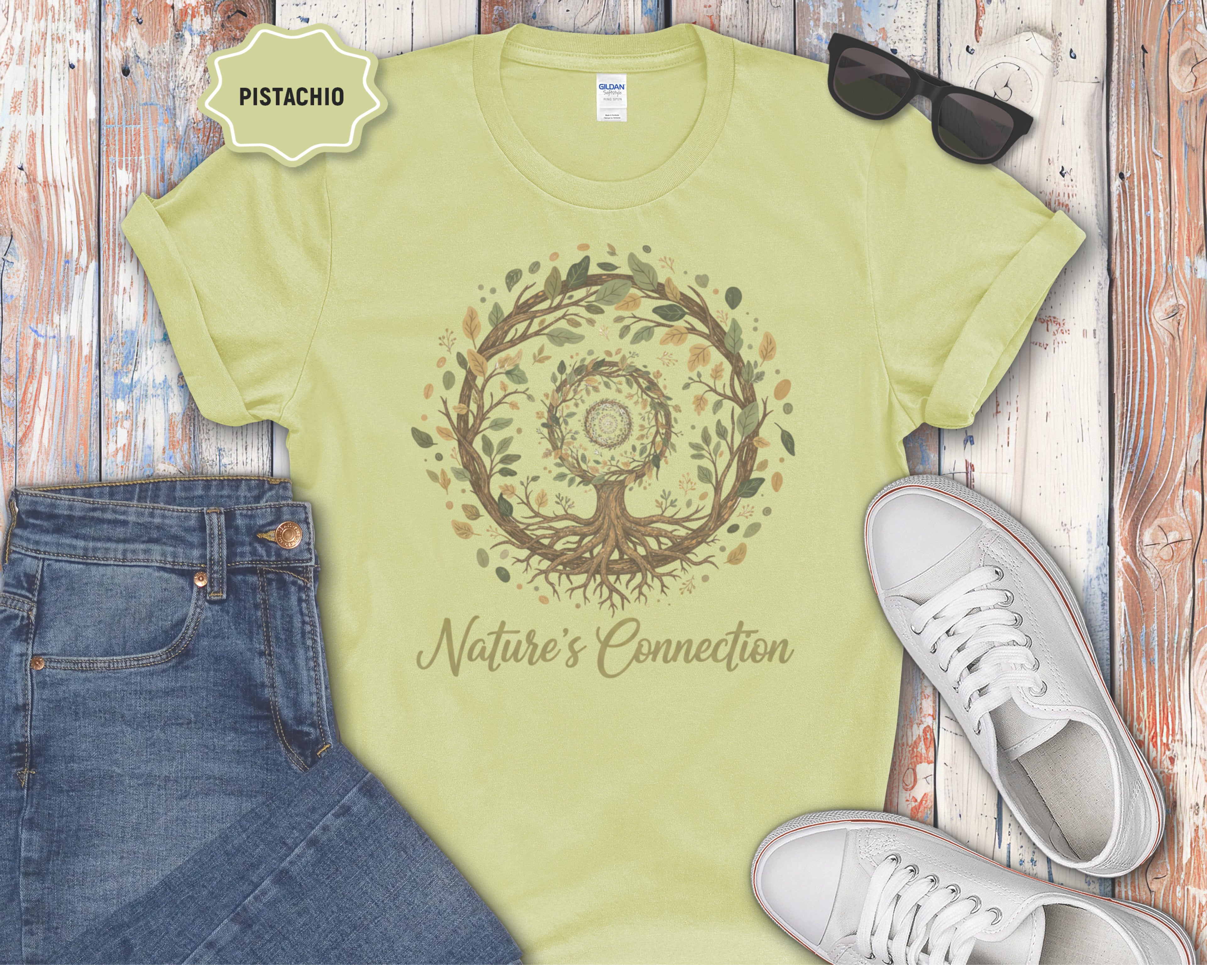 Natures Connection Tree of Life Mandala T-Shirt